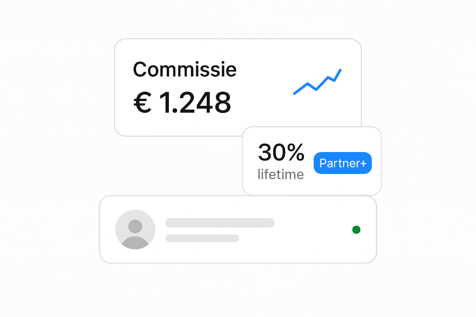 Voicelabs partner portal with a realtime overview of clients and commission